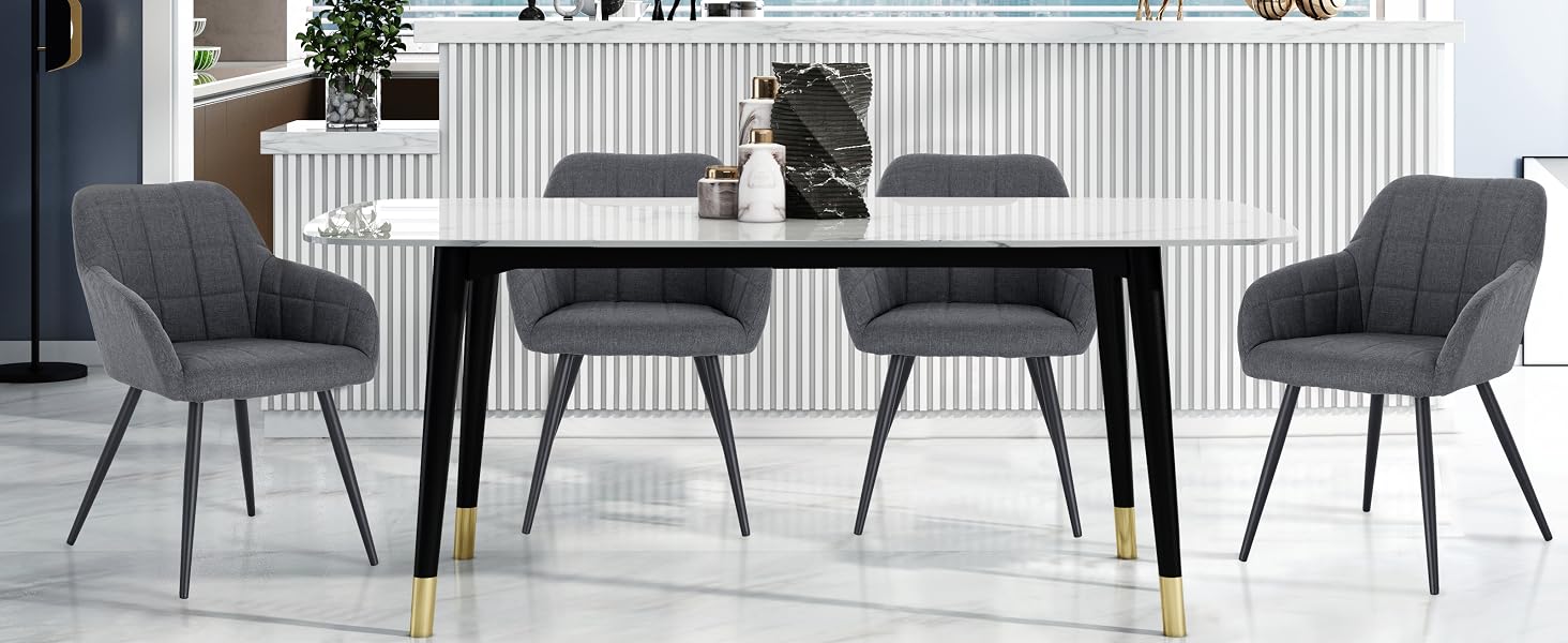 la mesa de comedor es una versión moderna del diseño clásico