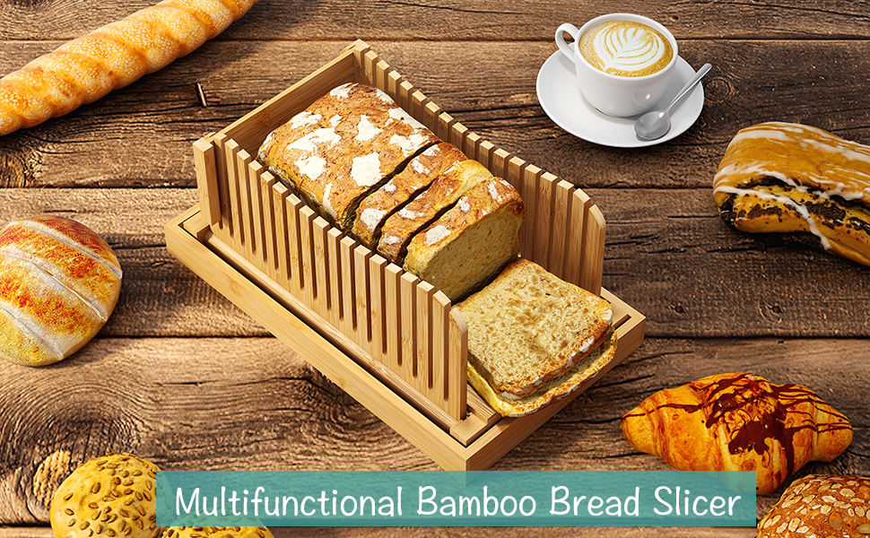 Bamboo Bread Slicers For Homemade Bread With 9 Knife Compact | Desertcart Bamboo Bread Slicers For Homemade Bread With 9 Knife Compact | Desertcart