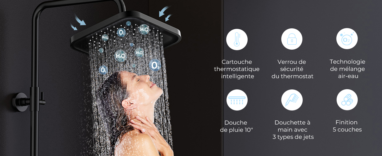 colonne de douche hydromassante