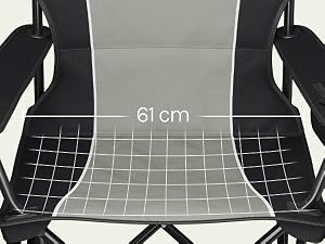 El texto muestra «61 cm». Serie de imágenes que muestran las pautas de medición para un patrón cuadriculado a cuadros en blanco y negro.