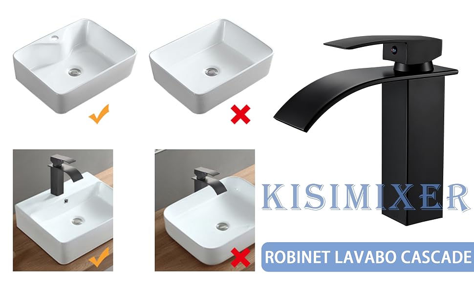 Design Elégant Robinet Lavabo Cascade