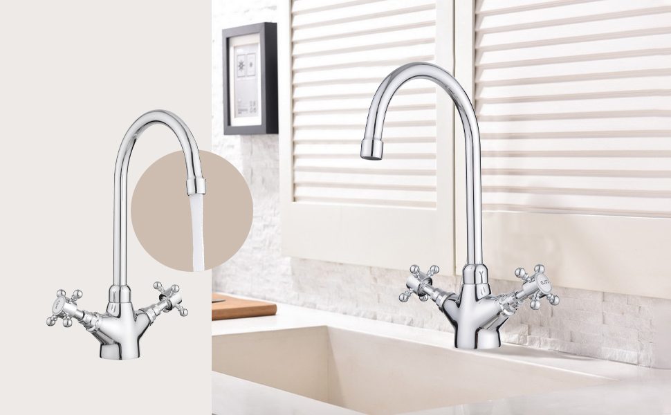 a large tap with a long handle and a long handle.
