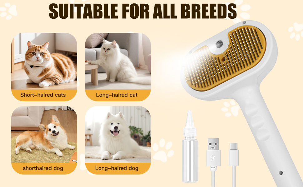 pet spray hair removal comb