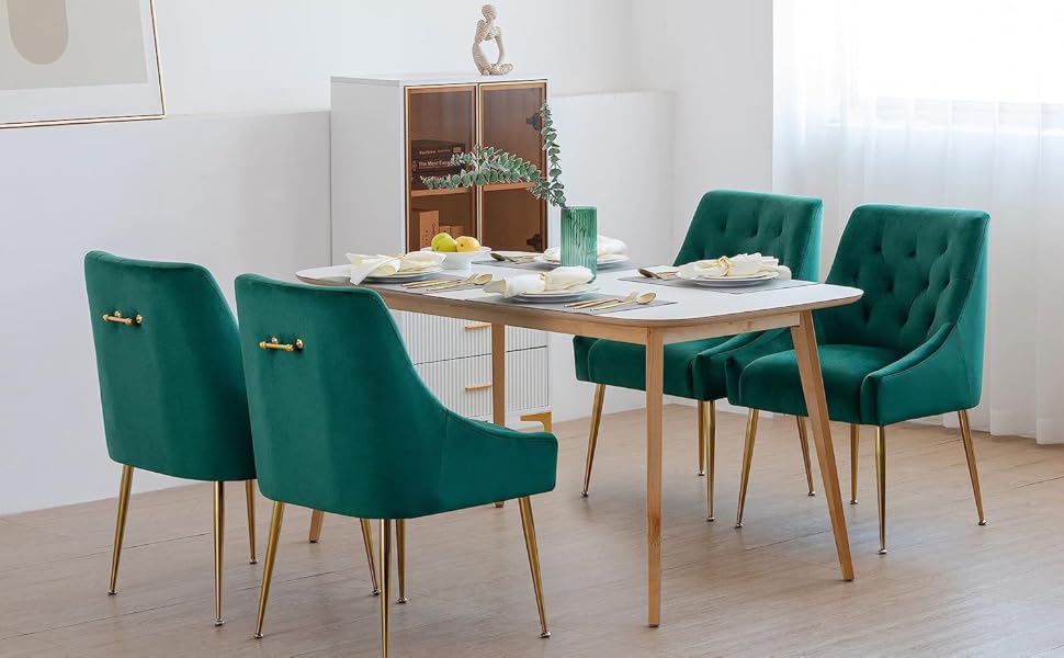 Chaise Salle a Manger Lot de 2, 4, 6, Chaise de Salle à Manger Velours, Chaise Fauteuil Salle Manger