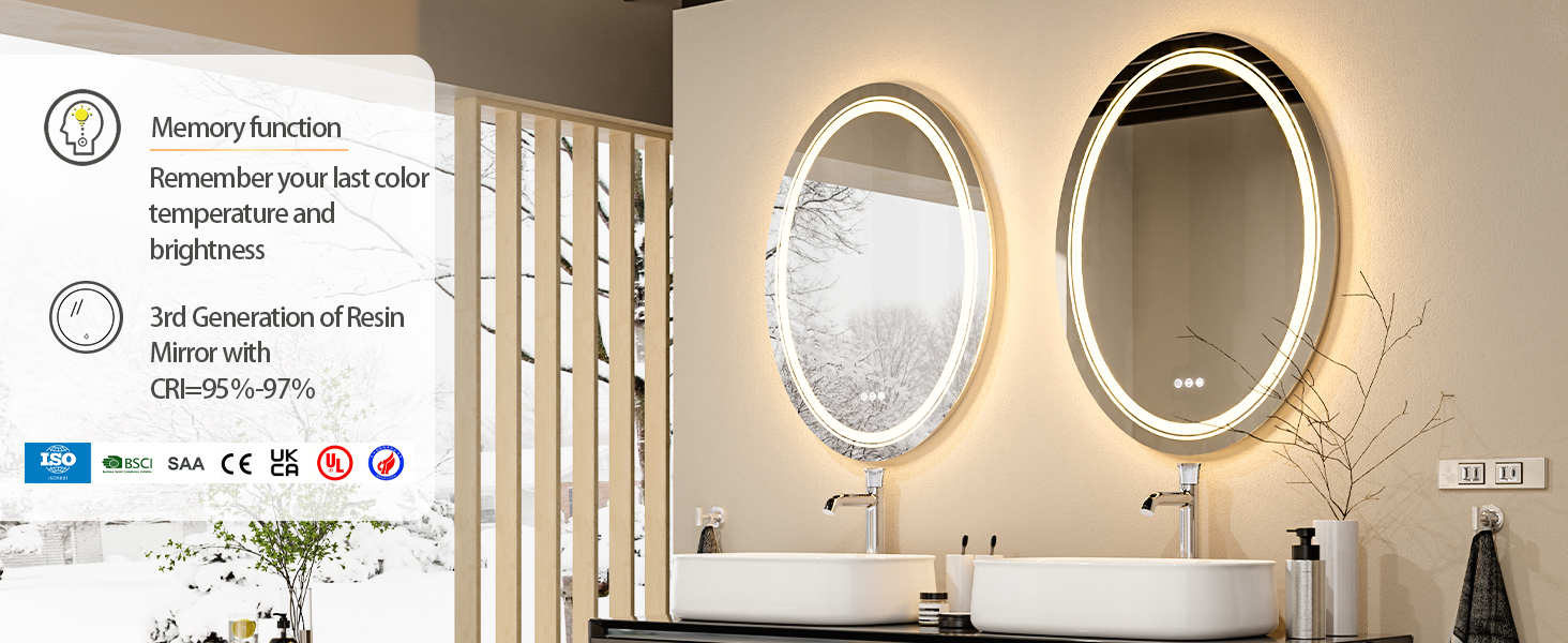 LUVODI specchio bagno led specchio led bagno specchio rotondo bagno specchio retroilluminato bagno