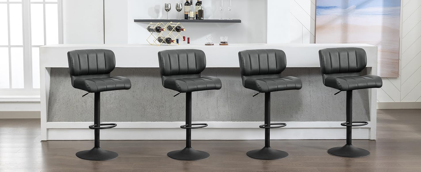 WOLTU Bar Stool. Breakfast Bar Stool with Back. Footrest. Swivel Chair for Living Room