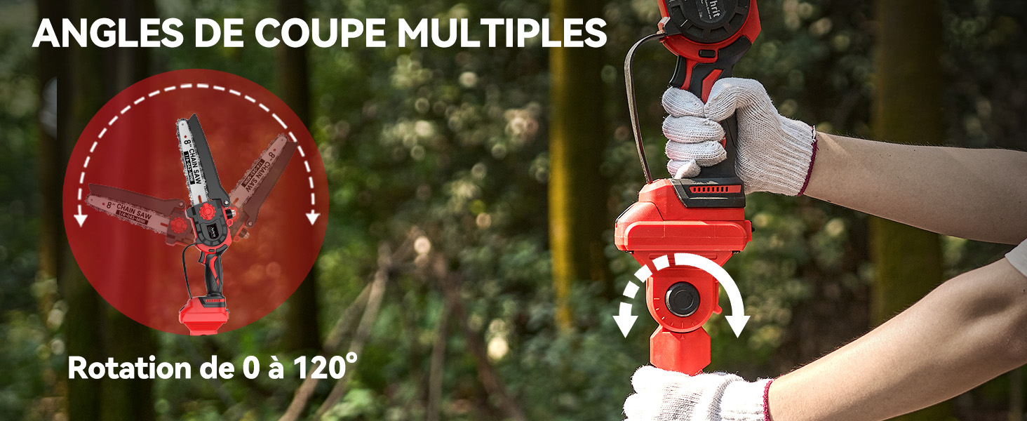 Flexibilité de 0 à 120° pour chaque besoin de coupe