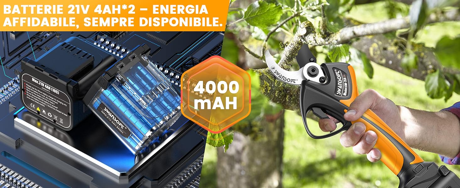 cesoie a batteria per potatura