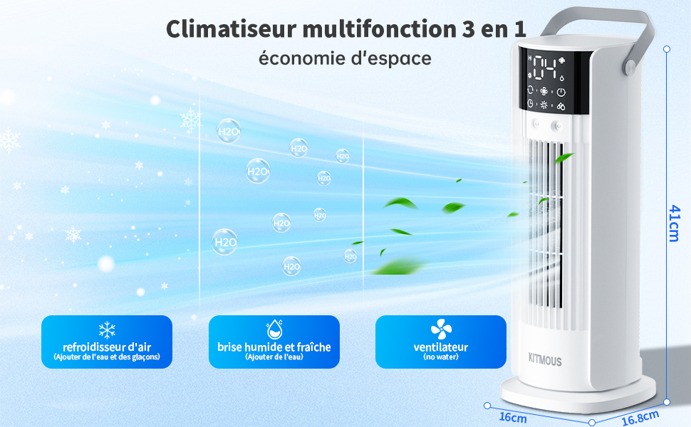 tragbare Klimaanlagen, mobile Klimaanlage, Klimaanlagenventilator, leiser Luftkühler