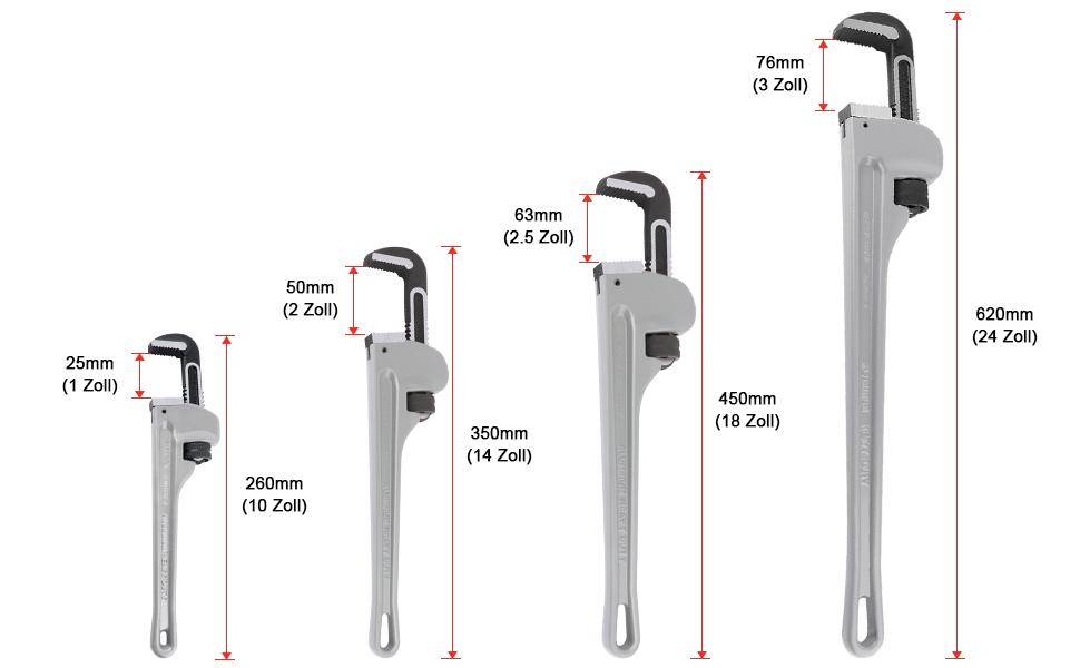 rohrzangen set rohrzange 4 zoll rohrzange 2 zoll