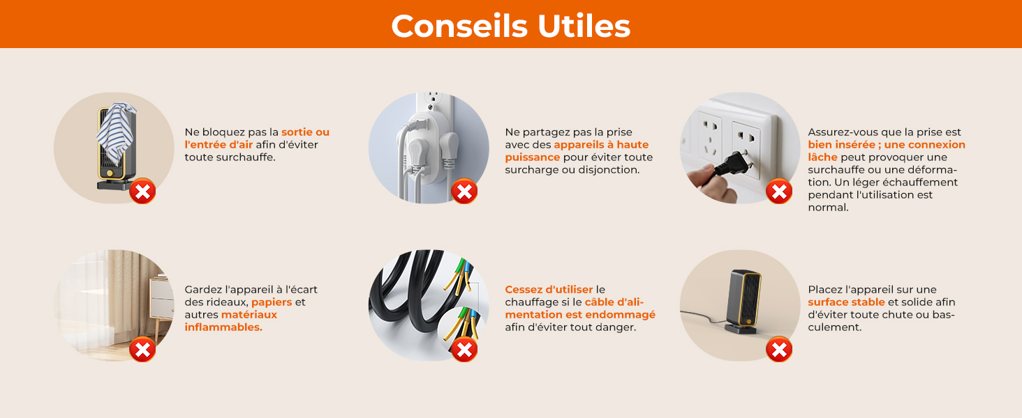 Guarda l'infografica video che mostra i passaggi o le istruzioni con diverse piccole immagini del prodotto e descrizioni di testo disposte orizzontalmente su un banner arancione.