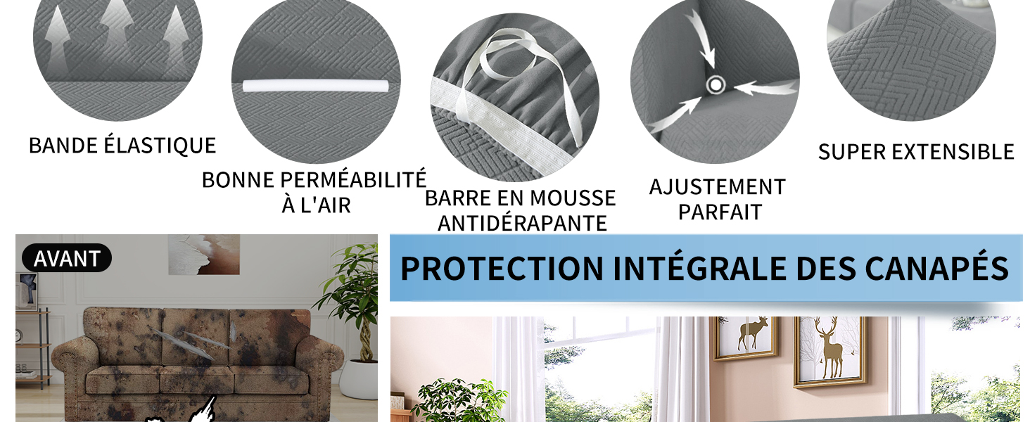 YSTELLAA Extensible Housse De Canapé