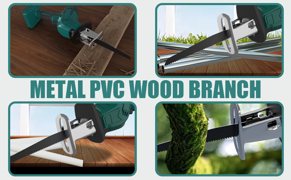 Cordless Reciprocating Saw for garden pruning, tree trimming and DIY furniture.