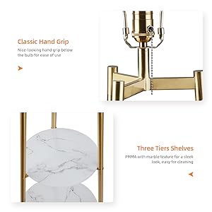 LUVODI Lampada da Terra Vintage: Lampada da Salotto Piantana Moderna