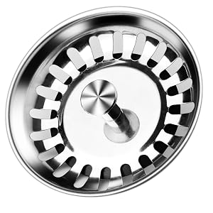 Tapón de fregadero de cocina de 8 cm, colador de fregadero de acero inoxidable para cocina y baño