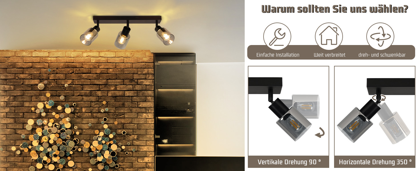 Deckenlampe Glas