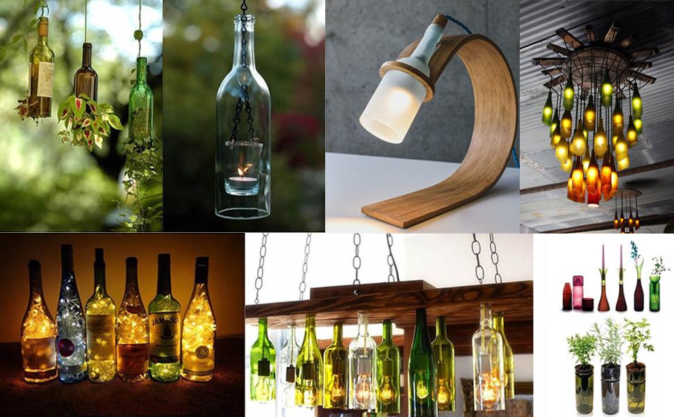 Tagliabottiglie Vetro Fai-da-te | Kit Completo Con Supporto | Per Creare Vasetti, Bicchieri, Decorazioni - Foto 6