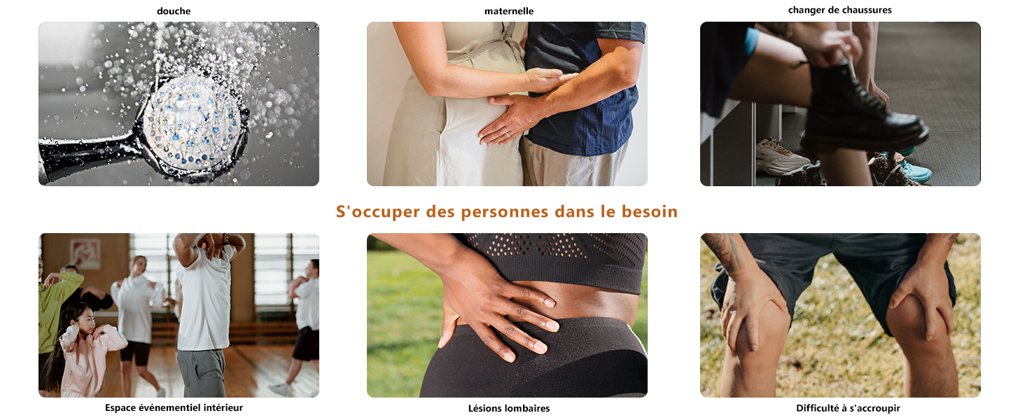 un collage de photos d'un couple en train de se faire masser