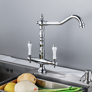 Robinet de cuisine chromé vintage