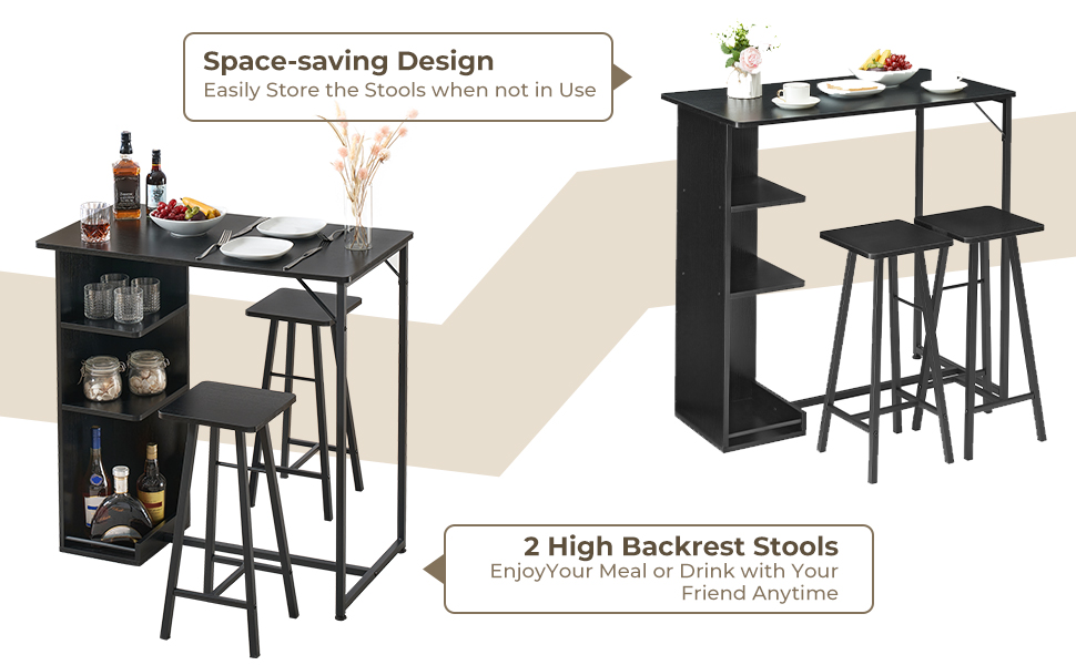 bar table chair set