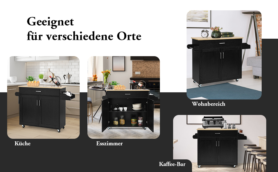 küchenwagen auf rollen, küchenwagen mit arbeitsplatte, Kücheninselwagen