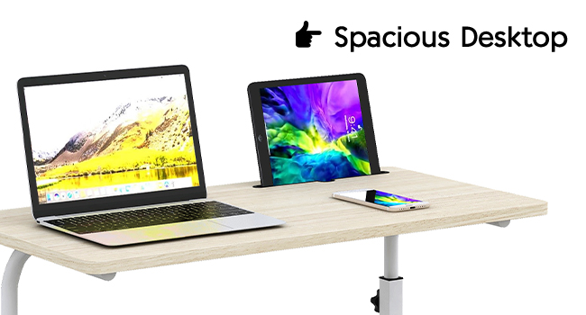Mobile Laptop Computer Desk Adjustable Movable Laptop Computer Stand for Bed Sofa