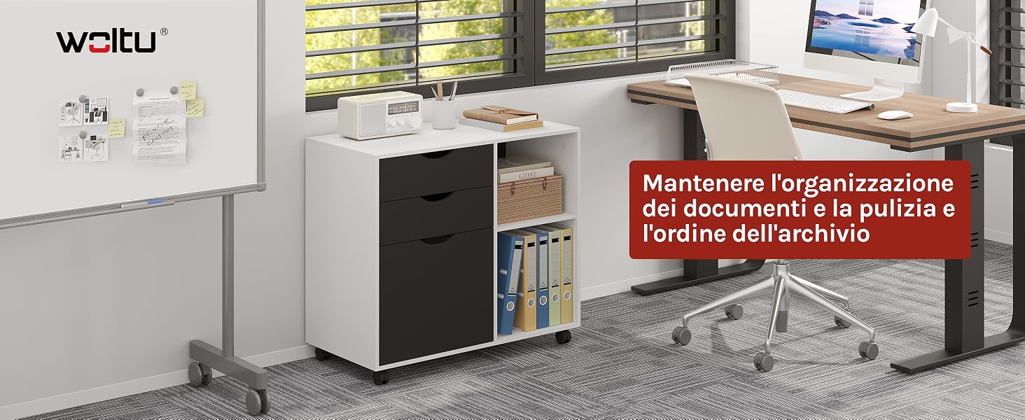 armadio ufficio piedistallo schedario organizzatore documenti cassetto alimentazione maniglia piano