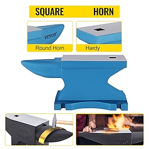 VEVOR Enclume En Fonte Enclume Bleue 55 Lb Pour Les Forgerons/riveter/former Du Métal 17 Enclume en Fer de 24,9 kg