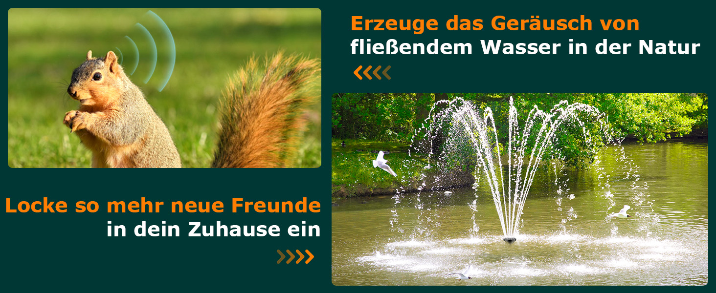 Natürlicher Wasserfluss im Garten