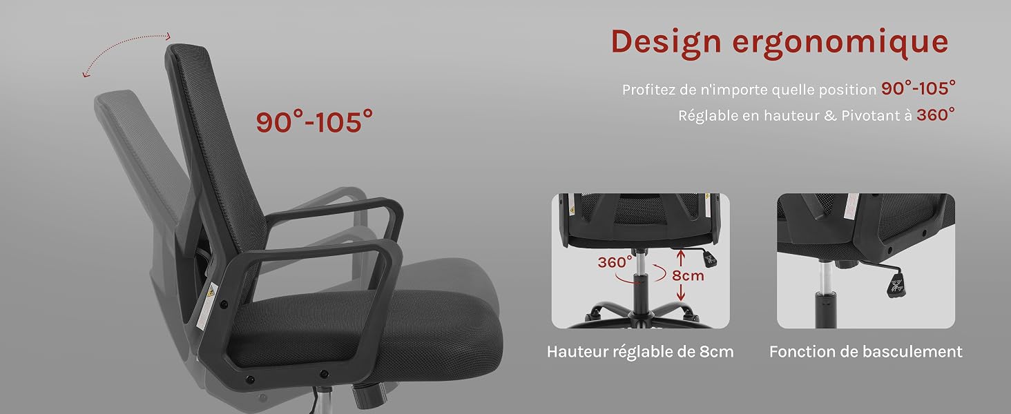 Chaise de Bureau Ergonomique