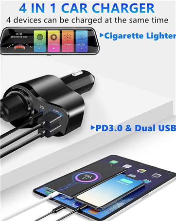 usb c car charger adapter car phone charger cigarette lighter usb charger adapter 12v usb socket 
