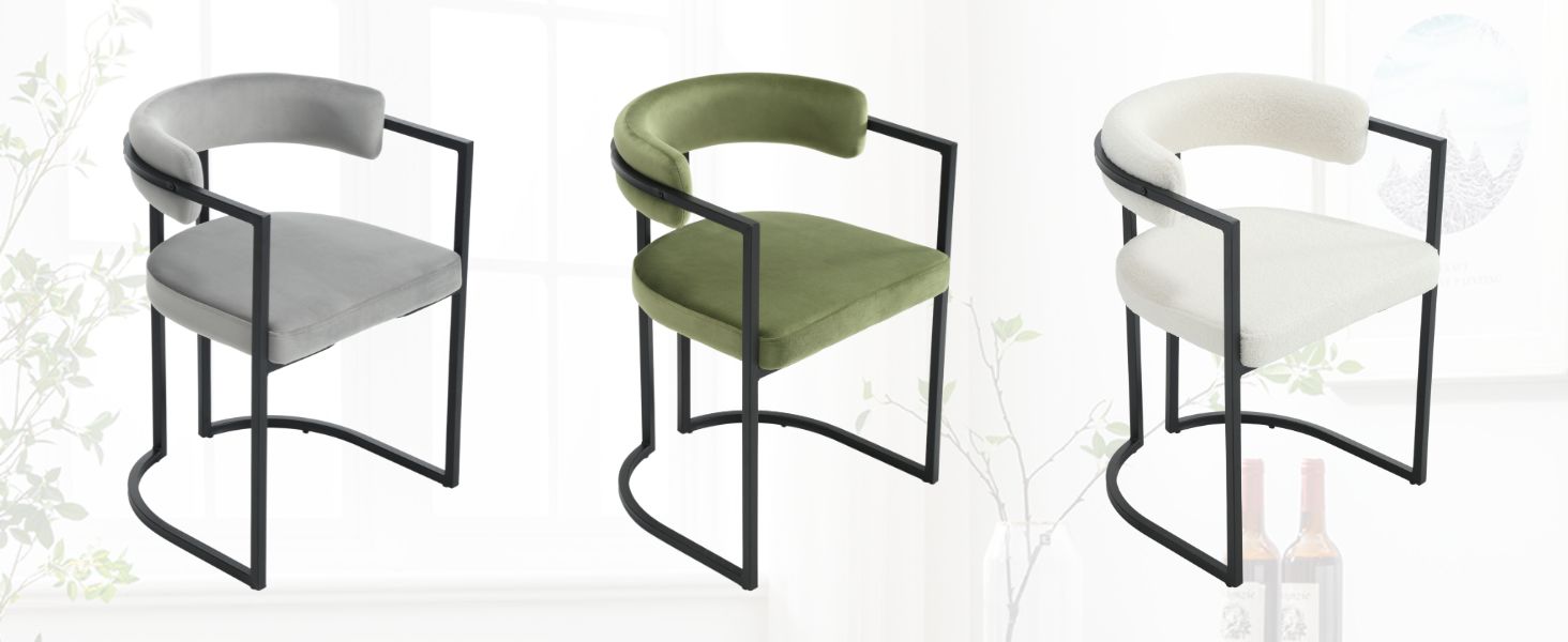 chaise salle a manger velours