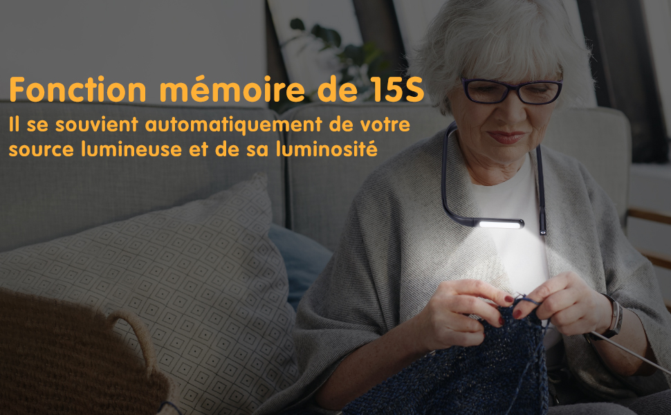La luz de lectura tiene una función de memoria de 15S para guardar su configuración.