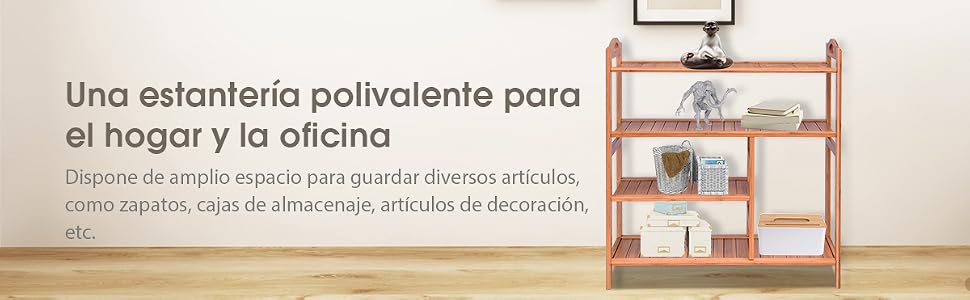  Estante de Zapatos de Bambú