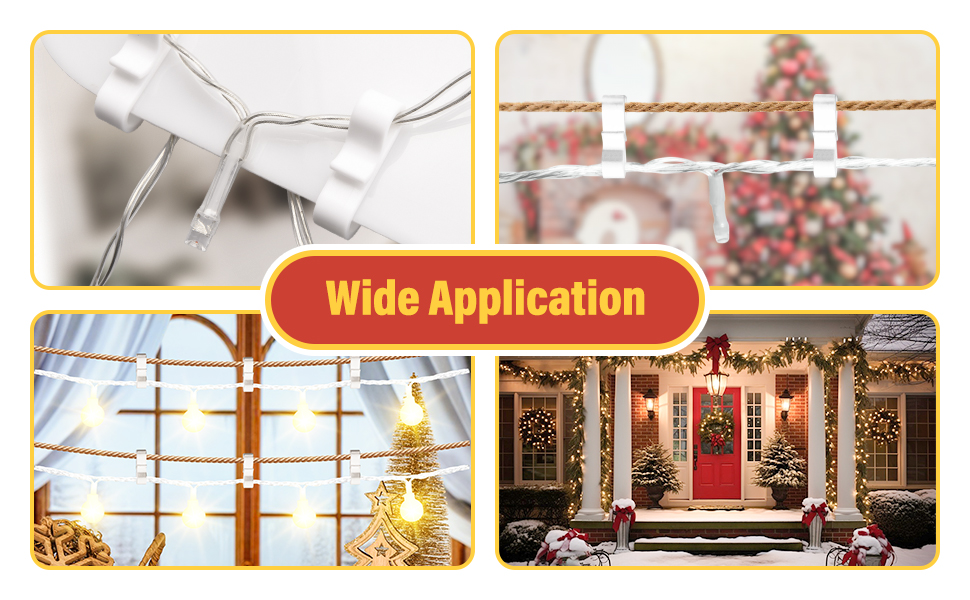 Text reads 'Wide Application'. Banner image showing gift boxes, holiday decorations, and festive scenes arranged horizontally, suggesting various celebratory occasions and gift-giving moments.