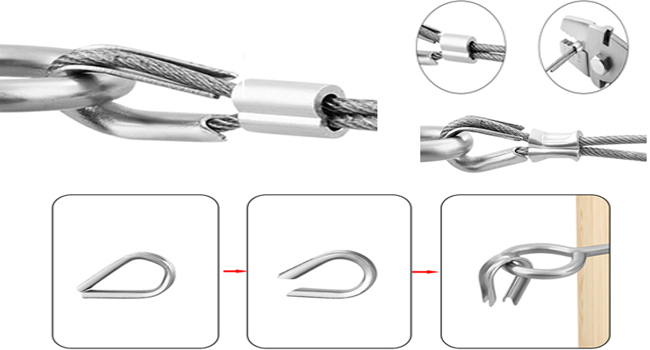 Cosses à câble M2 & Boucle de sertissage en aluminium M2