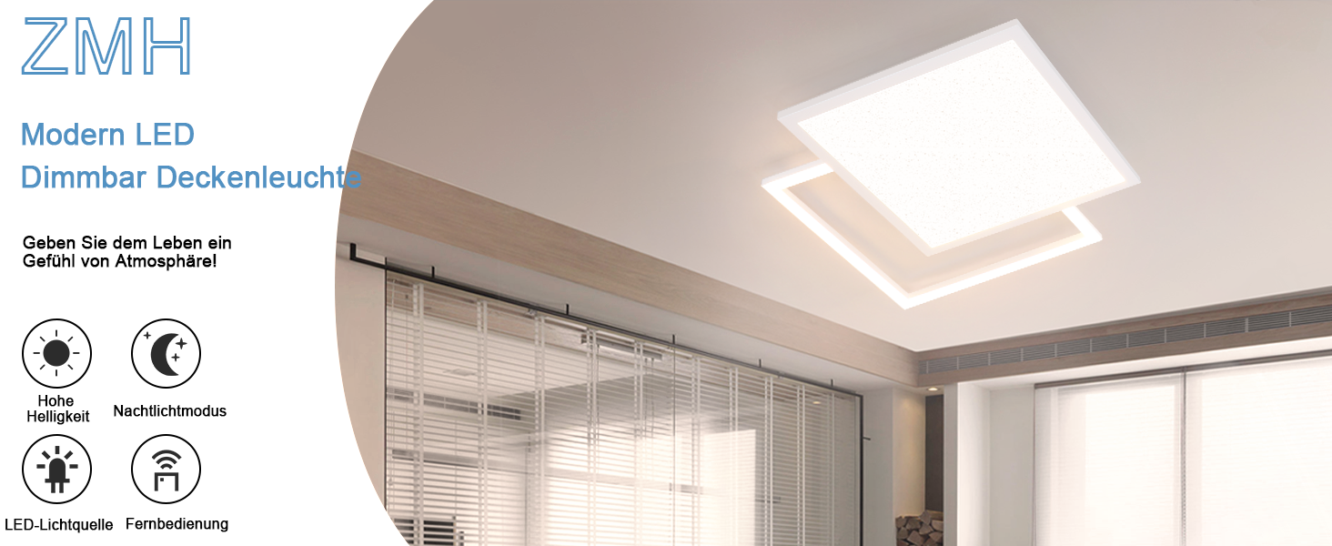 Modern LED Dimmbar Deckenleuchte