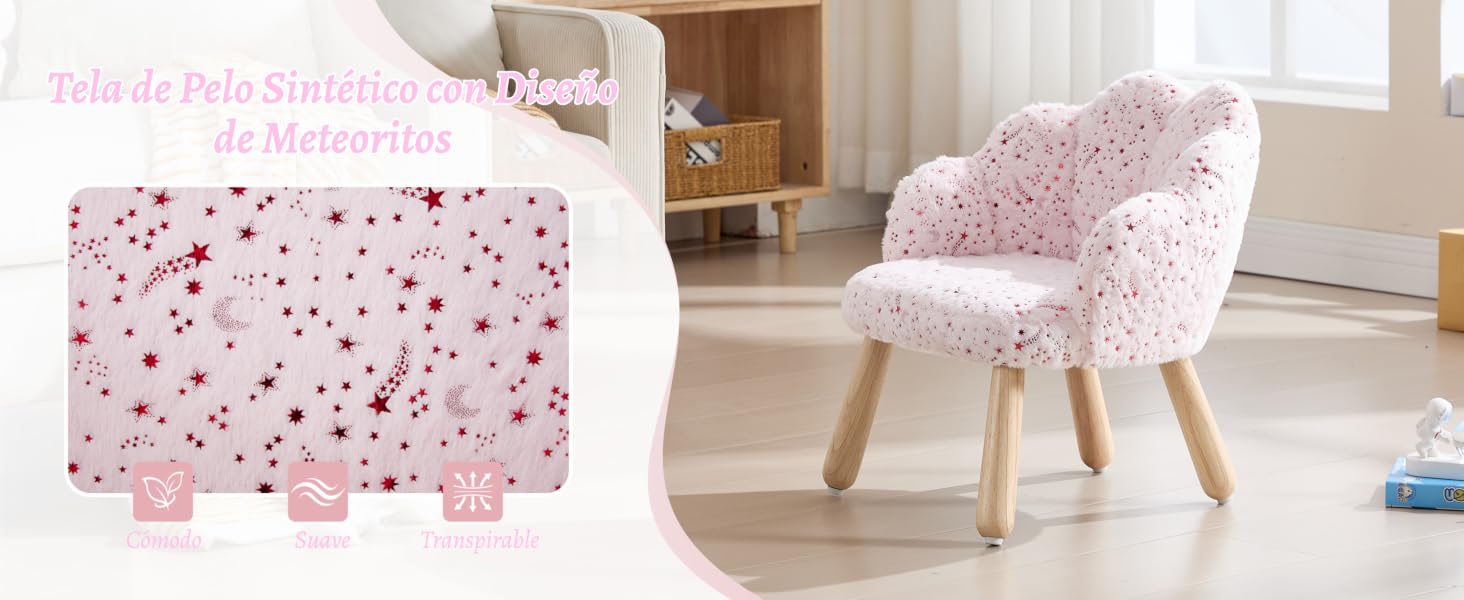 Las fundas o fundas de silla con estampado floral rosa se muestran en varias vistas, con un delicado estampado de rosas sobre fondo blanco.