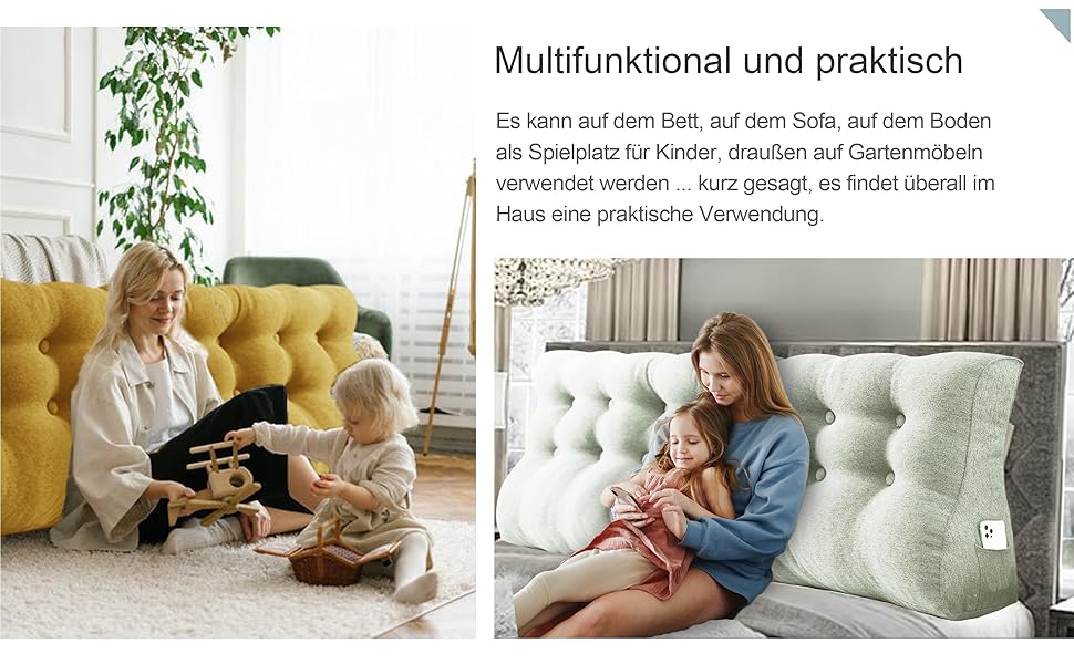VERCART Rückenkissen Lang Keilkissen