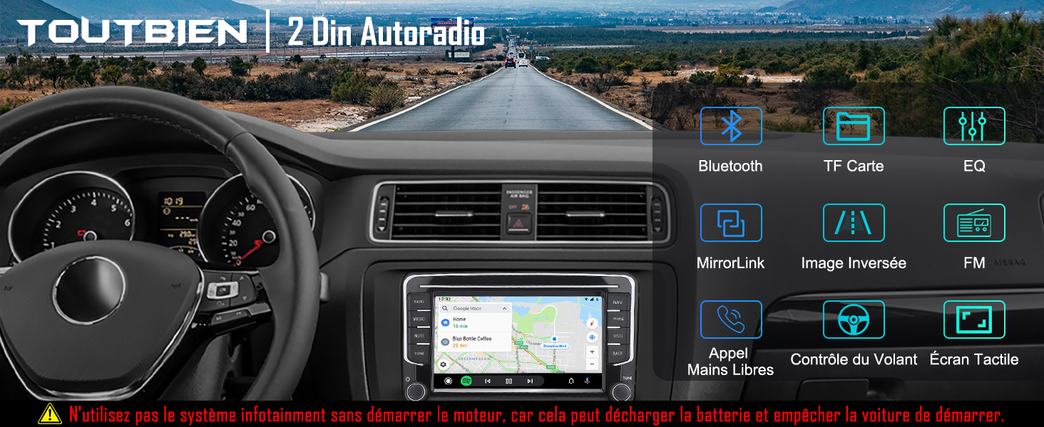 TOUTBIEN 2 Din Autoradio