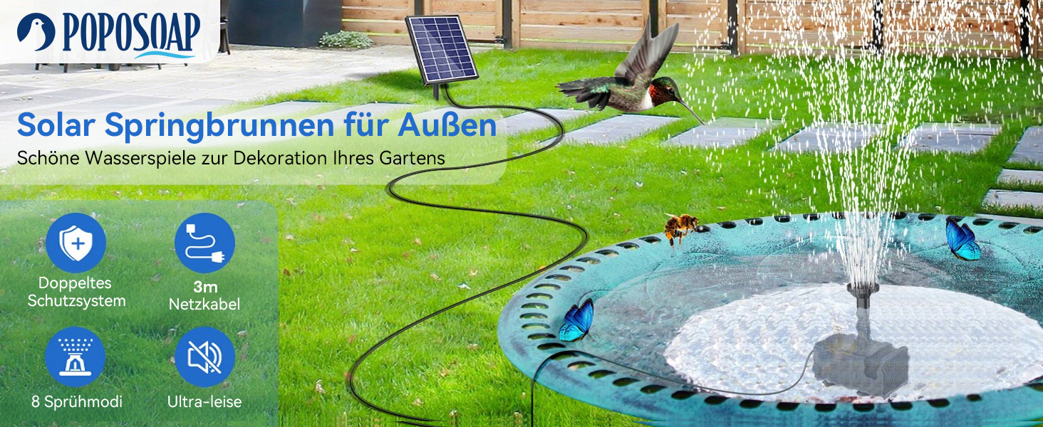 POPOSOAP Solar Springbrunnen