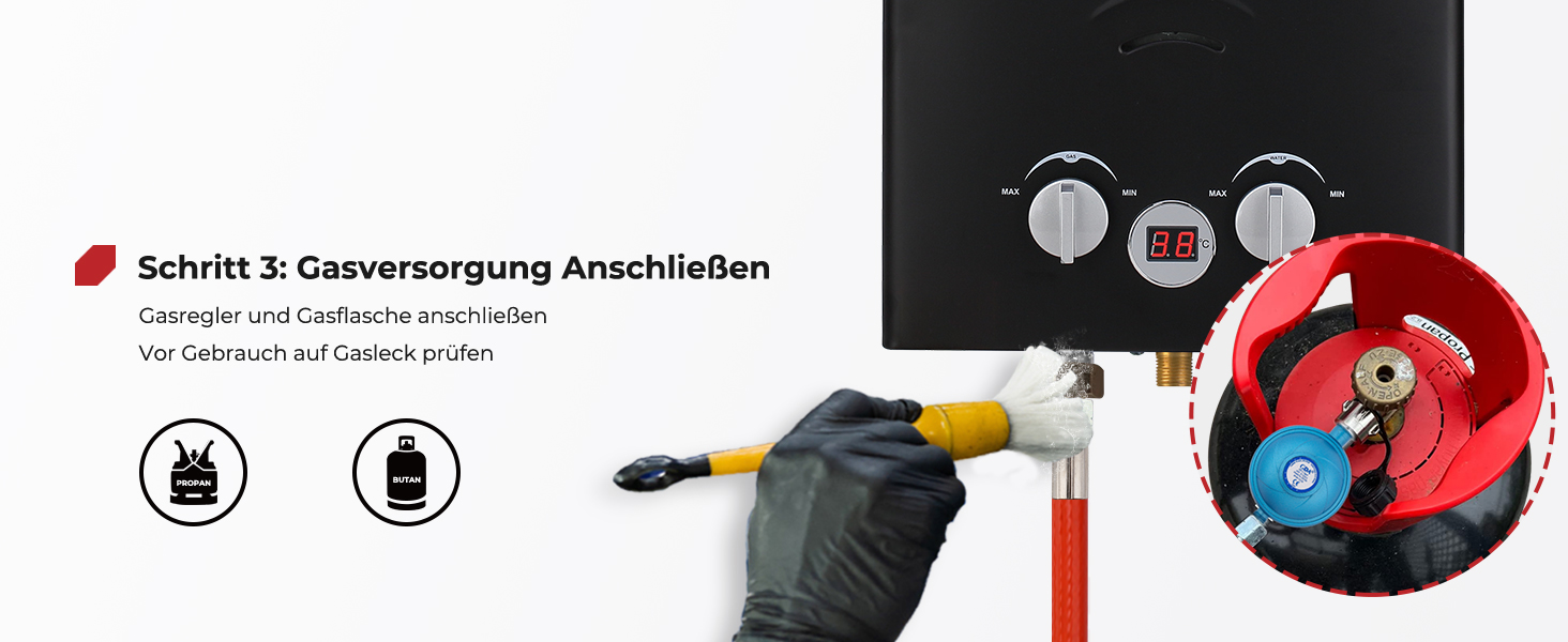 Gasversorgung Anschließen