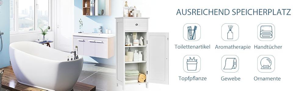 badezimmerschrank seitenschrank weiß unterschrank aufbewahrungsschrank 