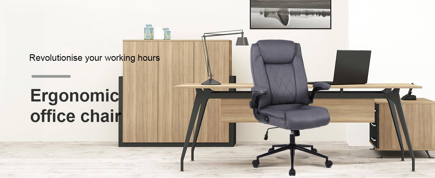 a desk with a chair and a lamp.
