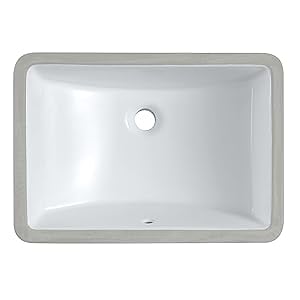 Lavabo sous plan rectangulaire