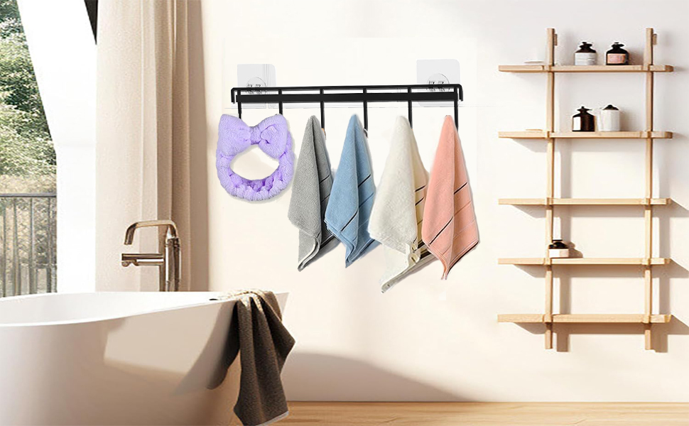 厨房用具架,带 6 个挂钩的厨房用具架