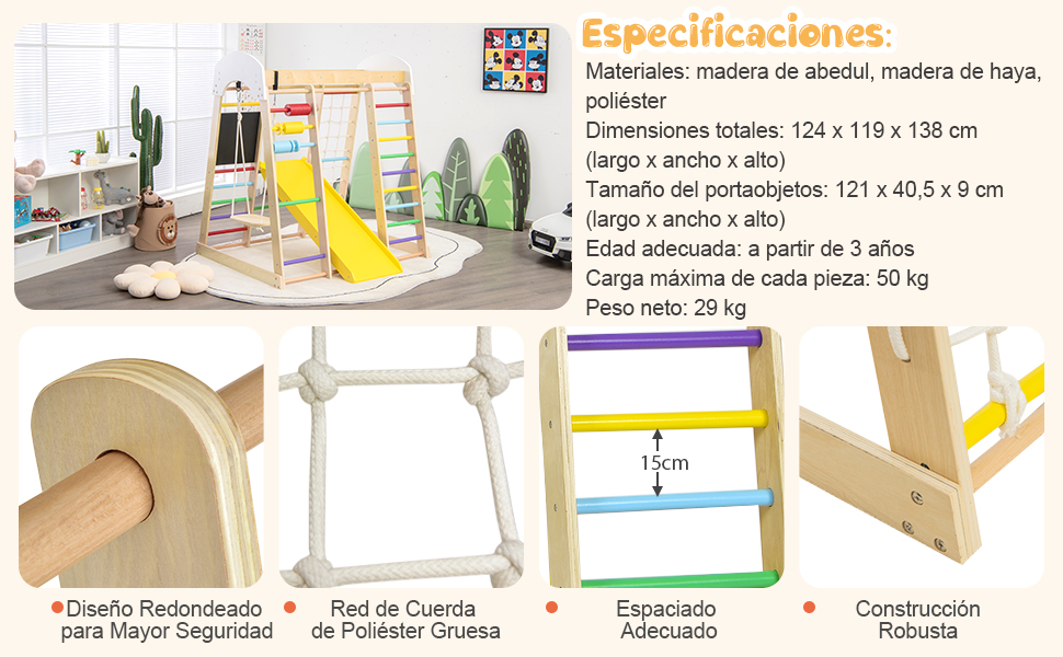  Set Escalada 8 en 1 para Niños