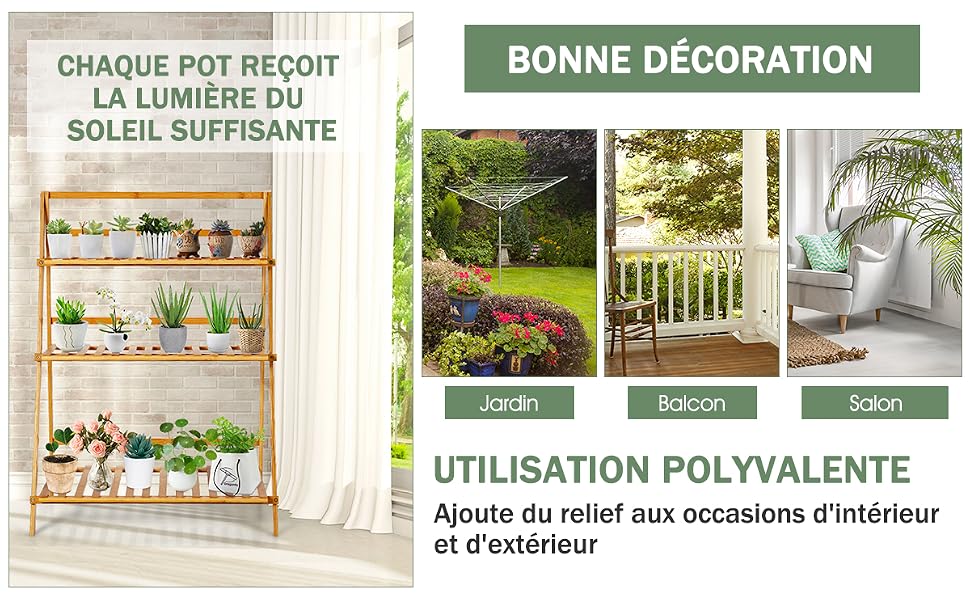 Support pour Plantes en Bambou