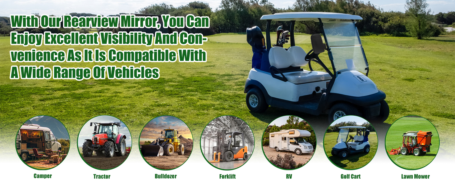 Adjustable Magnetic Cart Side View Mirrors