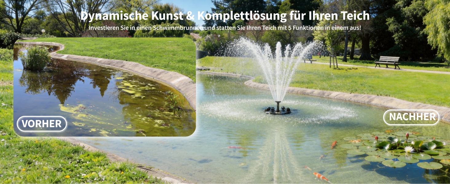 Mehr Wasserbewegung im Teich